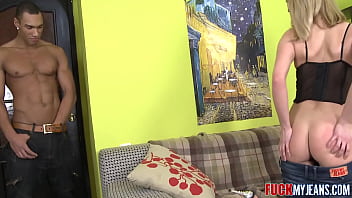 Preview 2 of Cam Onani Solo - Seductive blonde babe drops her Jeans and gets railed