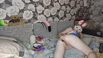 Preview 4 of Fors Man - Horny student try diffrent sex toys for play with her wet holes.