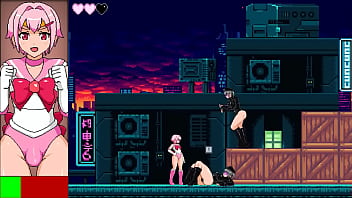 Preview 3 of Family Gets - 18 yo pink haired man having sex with cute ladies in Female vs cross dress hero hentai game