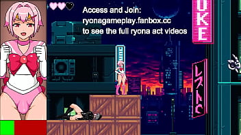 Preview 4 of Family Gets - 18 yo pink haired man having sex with cute ladies in Female vs cross dress hero hentai game