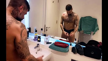 Preview 2 of First Time Sex Mom And Son Force - dirty gets all horny in the bathroom