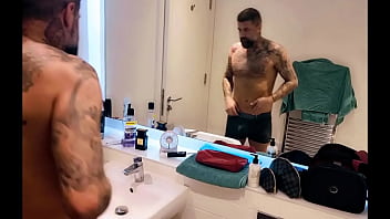 Preview 1 of First Time Sex Mom And Son Force - dirty gets all horny in the bathroom
