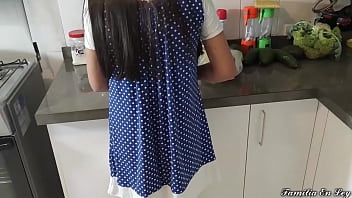 Preview 1 of Lana Rhosdes - Mi Hijastra Hermosa Cocinando Sumisa me hace Caso en todo - Tengo que Hacerle Caso a Mi Padrastro me Dijo mi Mama Pero el Tiene Sexo Conmigo Todo el Dia y No Puedo Hacer Nada