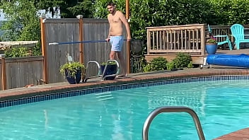 Preview 1 of Mom Chubby Sleeping - Seducing the Pool Boy