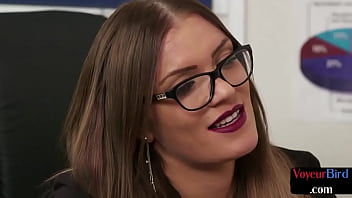 Preview 2 of Shiite - Bigtit british cfnm domme instructing guy in office to jerk