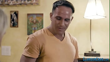 Preview 1 of Mom Catches On Son - Kinky cougar gets pussy licked