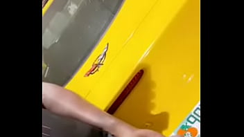 Preview 4 of Bokep Paling Laris - Long stroking my Muscular body next to my Corvette