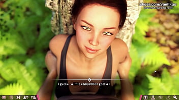 Preview 1 of Famle Sex Video - Double Homework | Wild sex right in the forest with hot girlfriend teen with a sporty body | My sexiest gameplay moments | Part #13