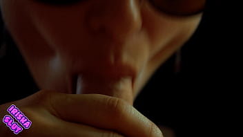 Preview 2 of Ana Patricia Rojo Encuerada - Sweet close-up blowjob from a girl in uniform