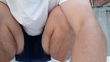 Preview 1 of Fat Girl Xx Donkey - cumshot with my dick outside