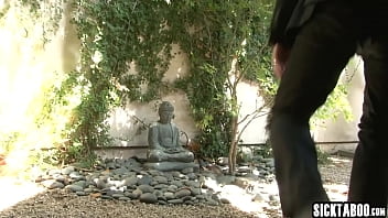 Preview 3 of Rap Full Hd America - After meditation Sexy Asian teen Arial Rose sucked dirty stepdads big dick