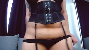 Preview 2 of Old Man Fuck Girl Few Videos - young girl with big breasts,  red lipstick,  big ass and a sexy black outfit