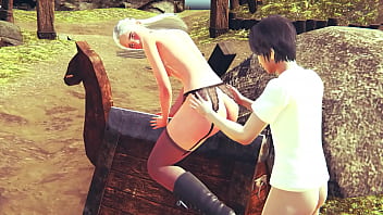 Preview 4 of Kartun Chudai - How I met Daenerys from Game of Thrones and made peace with her by fucking her with my big dick in the country - Part 1