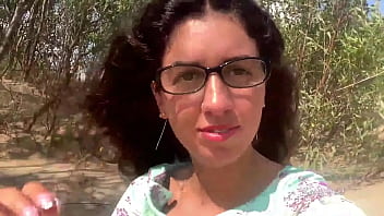 Preview 4 of Bohri Kitchen - Babe with glasses walks in public and shows tits and pussy