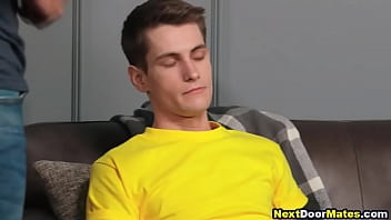Preview 1 of Expansion Tits - Gay jock deepthroats a cock to get into fraternity