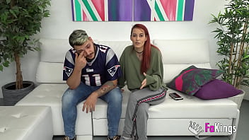 Preview 1 of America Mama And Boy Story - Shy Spanish couple makes their porn debut. She&#039_s a perfect redhead goddess!