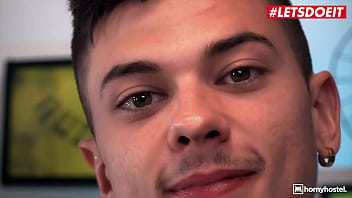 Preview 1 of Thundermans Porn - LETSDOEIT - (Arteya,  Tommy Cabrio) - Big Ass Russian Teen Sucks Hostel Receptionist Off In Front Of Her BF