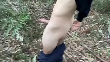 Preview 3 of Pown Shop Cum - 18yo sub twink spank and ball close up in the forest.