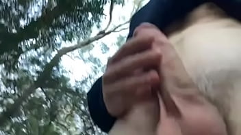 Preview 4 of Pown Shop Cum - 18yo sub twink spank and ball close up in the forest.