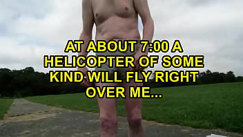 Preview 1 of Lesbisch Natur - Low Flying Helicopter Sees Me While I Jerk Off With Vibrator In Ass At Sports Field 09-17