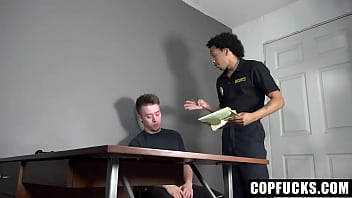 Preview 1 of Johnny Sins Sexy Movies - Officers Gangbang Young Shoplifter For His Crime | Tyler Slater,  Tommy Bluezz,  and Devin Trez