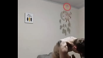 Preview 1 of 1st Time Amazing Love - Mulher brasileira fazendo uma massagem t&acirc_ntrica escondida do seu marido