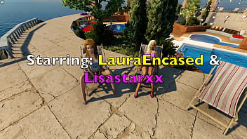 Preview 1 of Full Black Lan Young Girls Sixxx - Girls Spa Day - Royal BBC Exclusives ft [LauraEncased &amp_ Lisaxx]