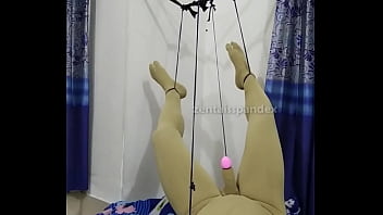 Preview 1 of Crop Sex - Zentai femdom slave penis hang