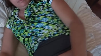 Preview 4 of Sister Help Handjob - My wife&#039_s Latin step sister shows off in front of her friend&#039_s son,  shows him her huge ass and asks him to jerk off while recording her