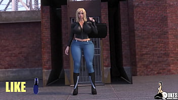 Preview 1 of Lena Dj - Biker milf takes multiple cocks on her first mission for the club