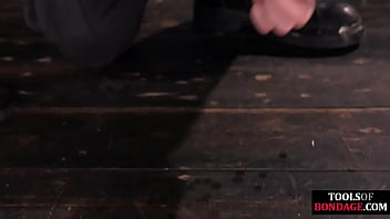 Preview 4 of Femboy Small - Bound bdsm sub fingered and pinned by her strict master