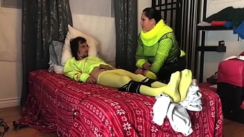 Preview 1 of Village Puku Sex - Straight guy tied and edge into 4 ruined Orgasm in a row