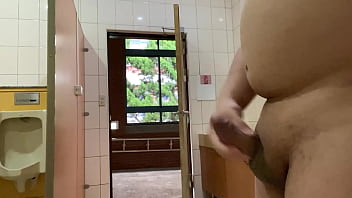 Preview 3 of Xnxx Pha Trinh Trung Quoc - Jerking naked in public restroom