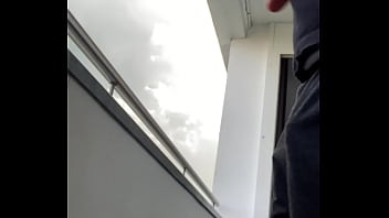 Preview 1 of Sienna West Charles Dera - Miskupa- Bulge on Balcony