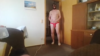 Preview 1 of Nifty Bisexual Rep Xxx - Mit badkitty maske und Jockstrap sich befriedigen