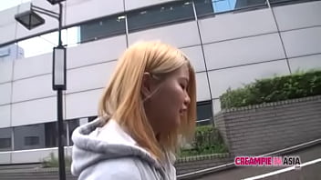Preview 1 of Lmba Lun - Cute Asian teen gets creampied by two men