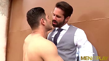 Preview 2 of Girl Porn With Glases - MENATPLAY Handsome Dato Foland Anal Fucks Suited Dani Robles