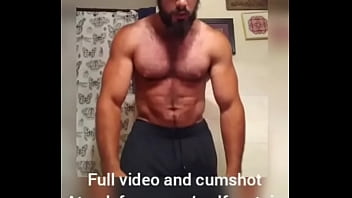 Preview 1 of Eema Butt - Hot Straight Ripped almost Shredded Bodybuilder Nude Flexing and Jerking off in Bathroom