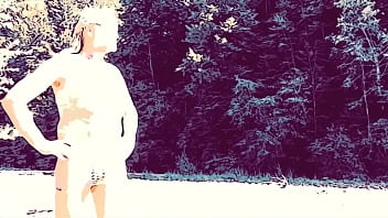 Preview 1 of Son Ur Cock Hurts Mom - crossdressing and anal fingering in public