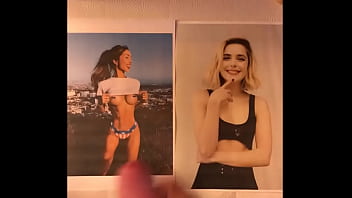 Preview 3 of Xvideose Commp3 - cumshot tribute championship round 8 - Kiernan Shipka vs. Caroline Einhoff