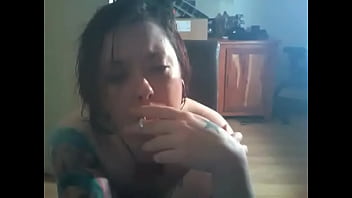 Preview 2 of Lisa Ann Gianna Michaels - BBW Tina Snua Chain Smoking 2 Lucky Strike Cigarettes With Wet Hair