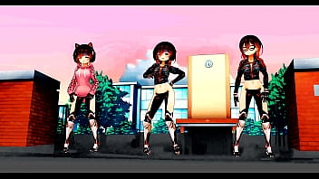 Preview 1 of Mikaela At - cyborg girls dancing not porn