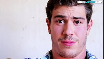Preview 2 of White Girl With - Hunky amateur farmer jerks his long rod for jizz explosion