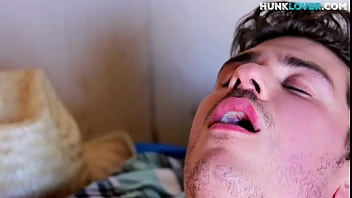 Preview 3 of White Girl With - Hunky amateur farmer jerks his long rod for jizz explosion