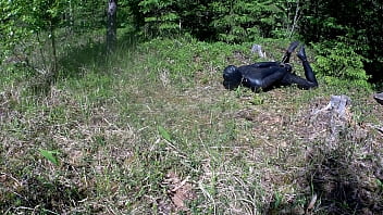 Preview 3 of Cg Film - Outdoor hogtie in hot summer day.