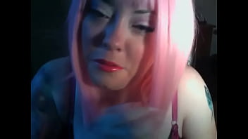 Preview 1 of Busboy And Sales Rep - Pink Haired BBW Tina Snua Smoking A Kingsize Cigarette