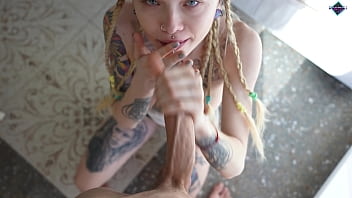 Preview 1 of Xxx Sone Sixx - Teen loves to suck big dick and take cum on face. Karneli Bandi