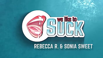 Preview 1 of Xxxbmn - Bathing Babes Suck Cock Together