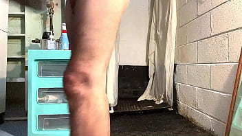 Preview 1 of Doggy Style Negro - GAY ENEMA AND SHOWER MASTURBATION