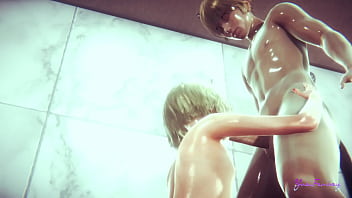 Preview 2 of Brazzers Suny Leone - Yaoi Femboy - Osuke enjoys a hot shower with his boy - sissy boy japanese asian manga anime porn gay